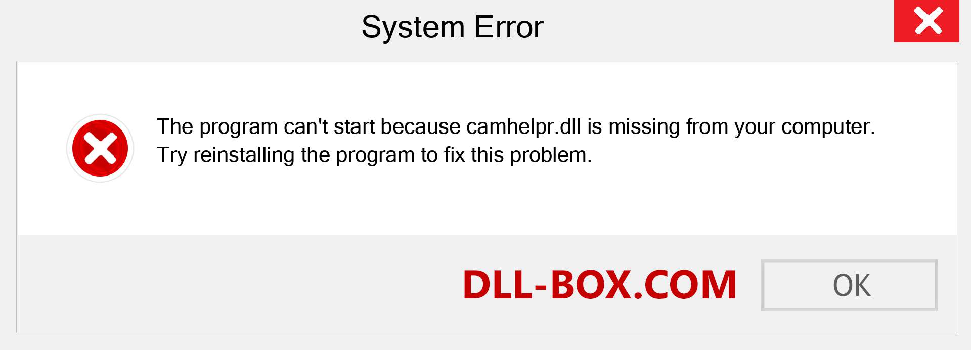  camhelpr.dll file is missing?. Download for Windows 7, 8, 10 - Fix  camhelpr dll Missing Error on Windows, photos, images
